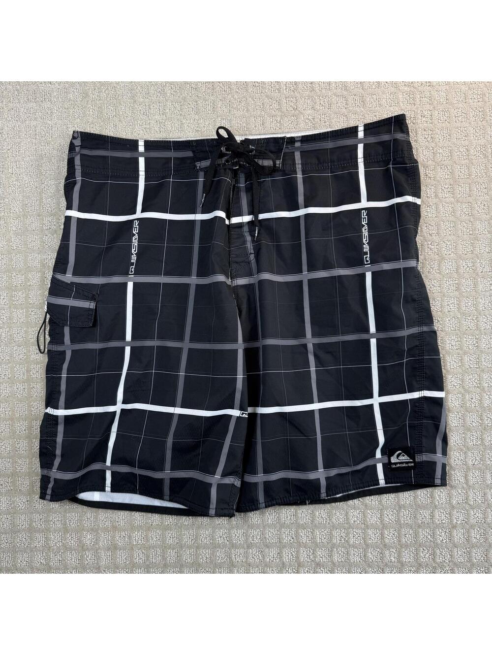 Quiksilver Board Shorts Plaid Swim Trunks XL 39